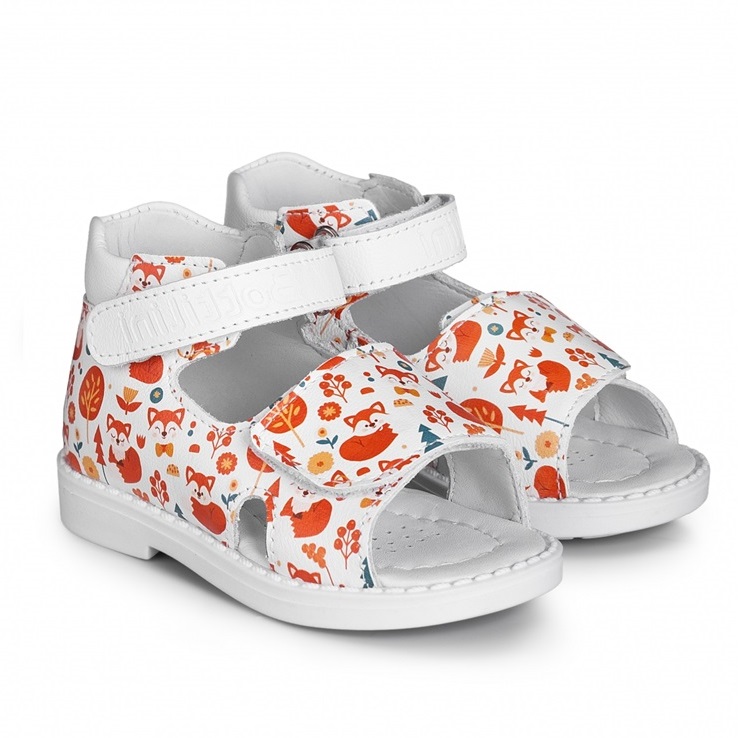 Сандалии Bottilini для девочек SO-248(53) белый/рыжий.